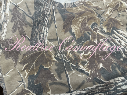 Realtree Unisex Realtree Camouflage Pink Vintage Script Faded Camo Shirt - Realtree Xtra Grey