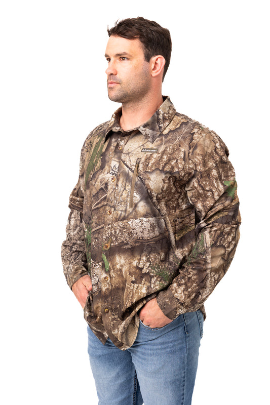 Realtree Button Down Long Sleeve Hunting Shirt - Realtree APX