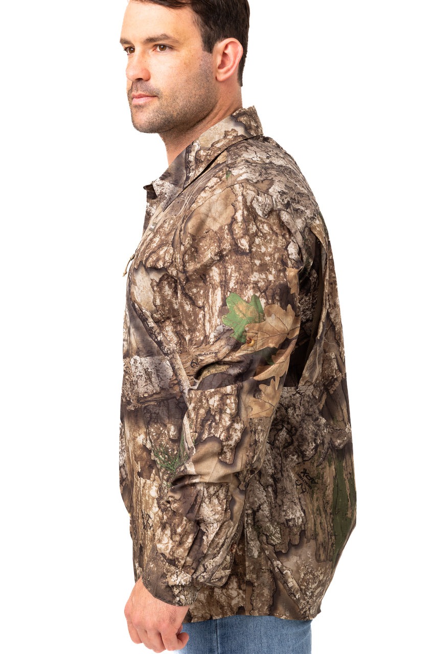 Realtree Button Down Long Sleeve Hunting Shirt - Realtree APX