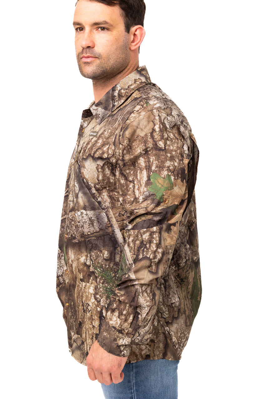 Realtree Button Down Long Sleeve Hunting Shirt - Realtree APX