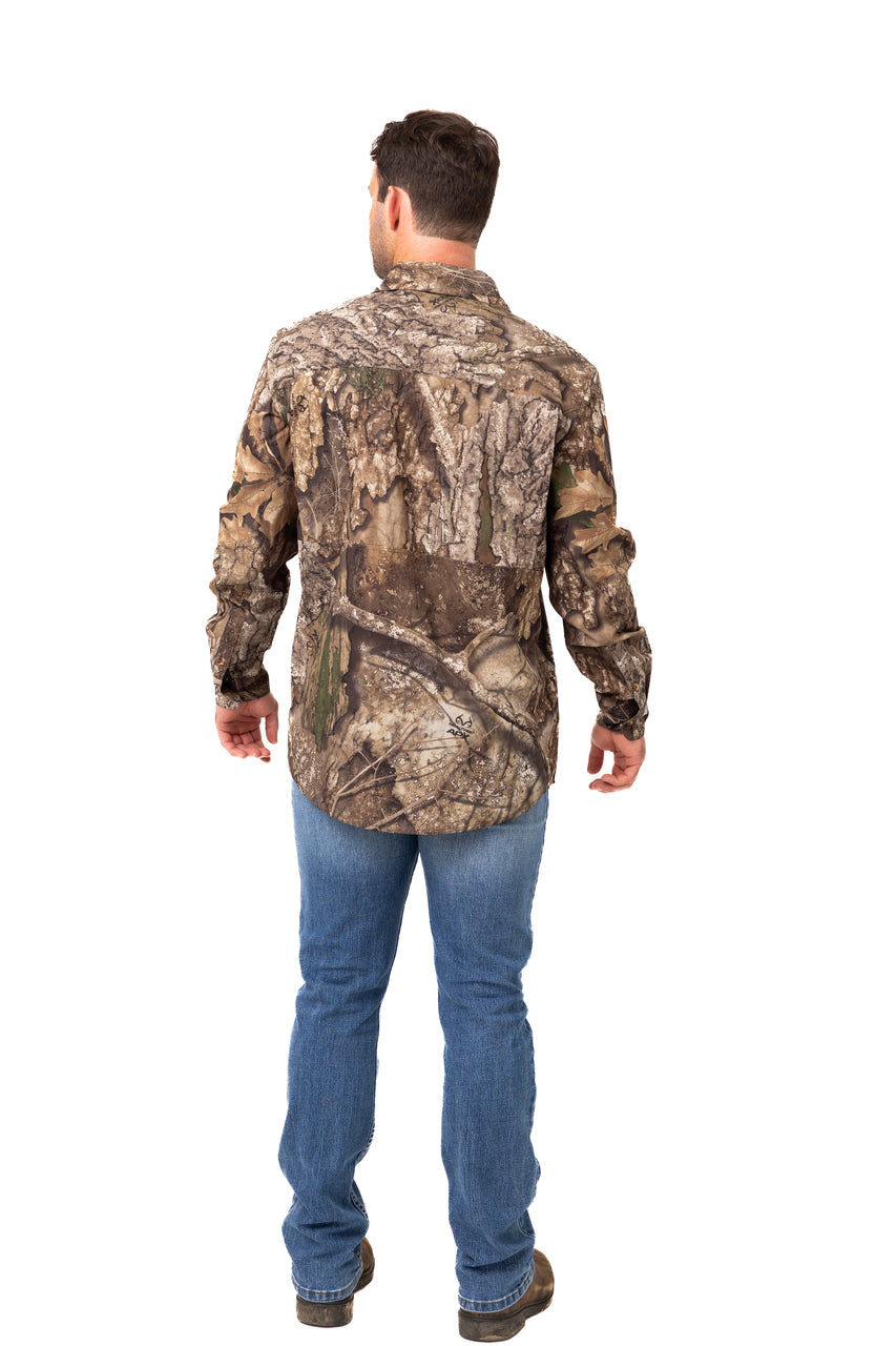 Realtree Button Down Long Sleeve Hunting Shirt - Realtree APX