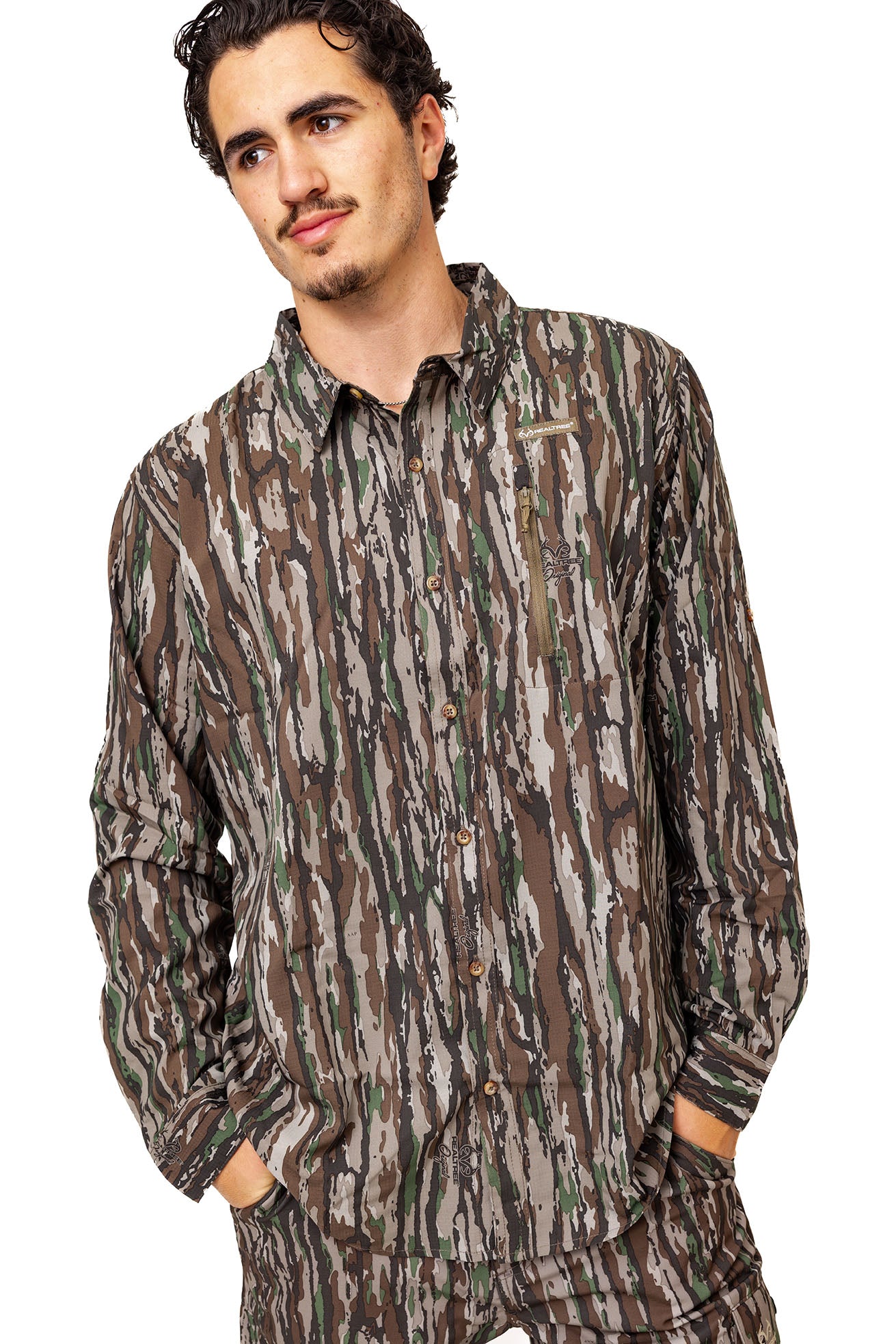 Realtree Button Down Long Sleeve Hunting Shirt - Realtree Original