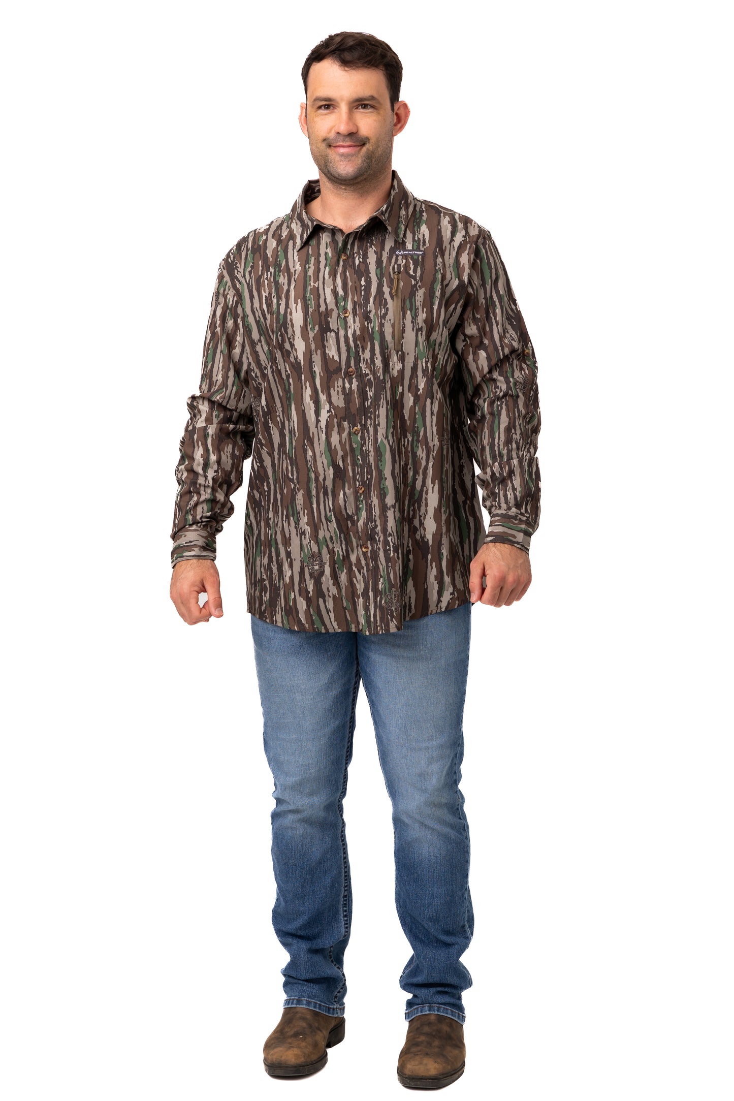 Realtree Button Down Long Sleeve Hunting Shirt - Realtree Original