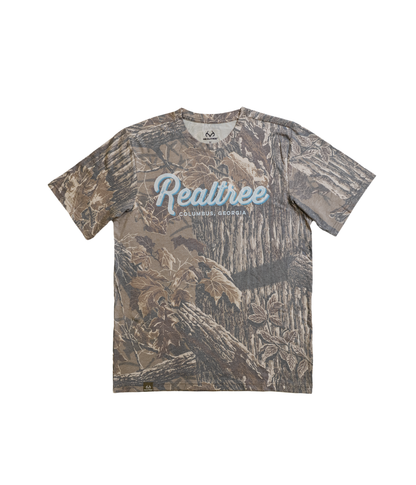 Realtree Unisex Blue Realtree Columbus Georgia Faded Camo Shirt - Realtree Xtra Grey