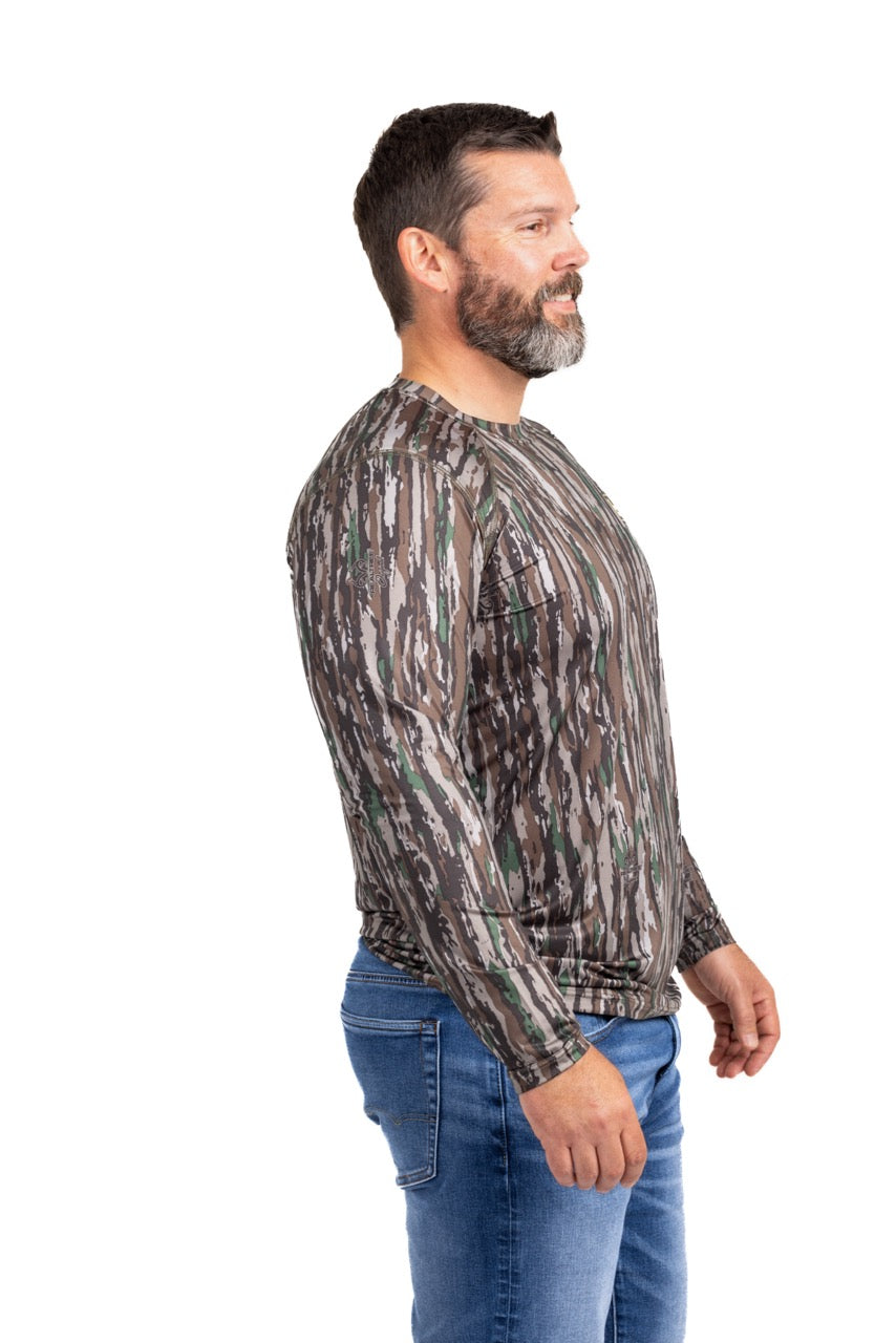 Realtree Banded Tech Stalker Camo Mock Shirt - Realtree Original