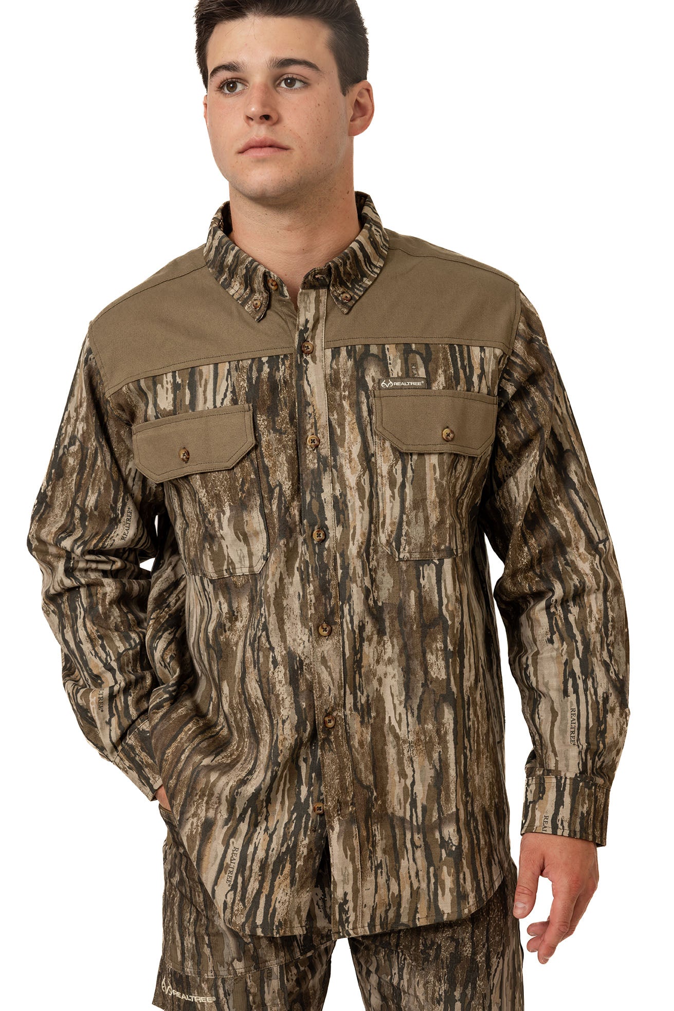 Realtree Milk River Button Down Camo Shirt