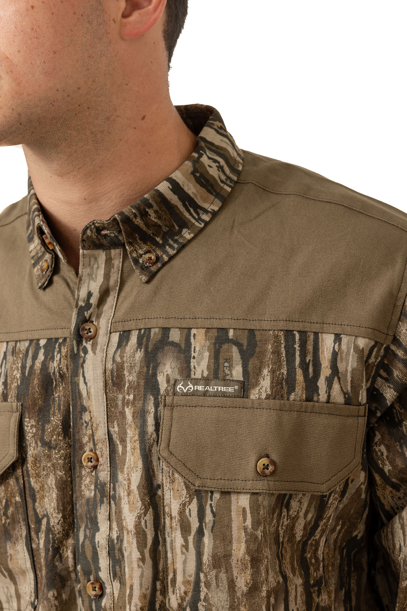 Realtree Milk River Button Down Camo Shirt