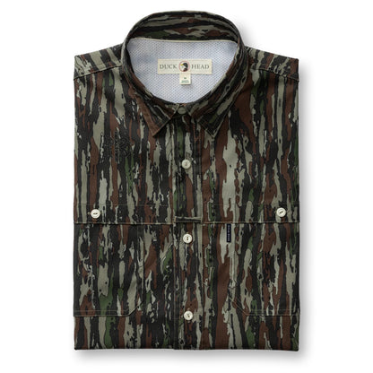 Realtree Duck Head Long Sleeve Performance Dobby Guide Shirt - Realtree Original