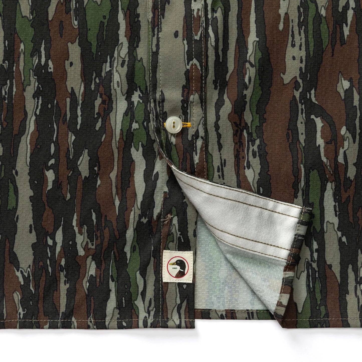Realtree Duck Head Long Sleeve Performance Dobby Guide Shirt - Realtree Original
