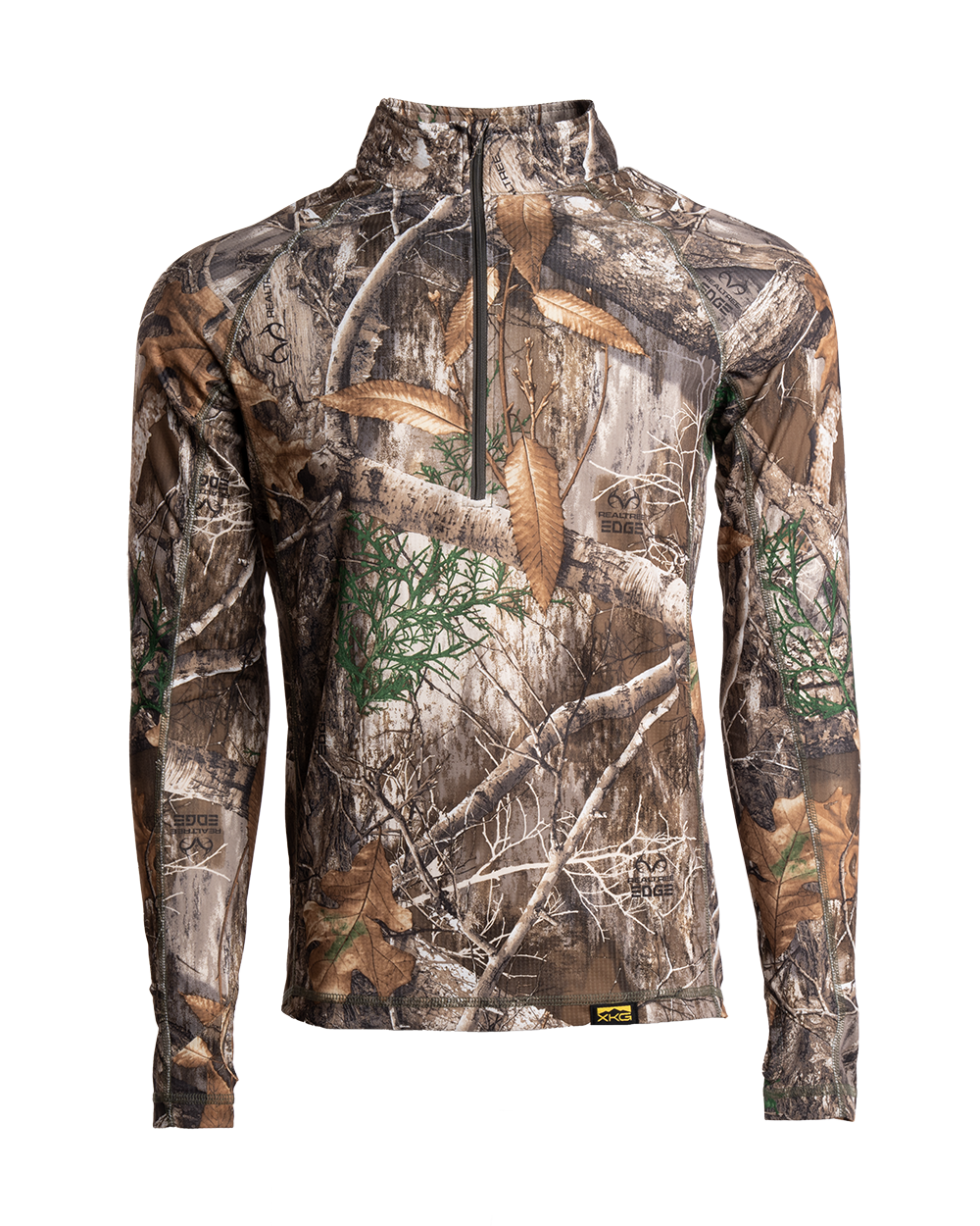 Realtree King's Camo XKG Elevation 1/4 zip Realtree Shirt - Realtree EDGE