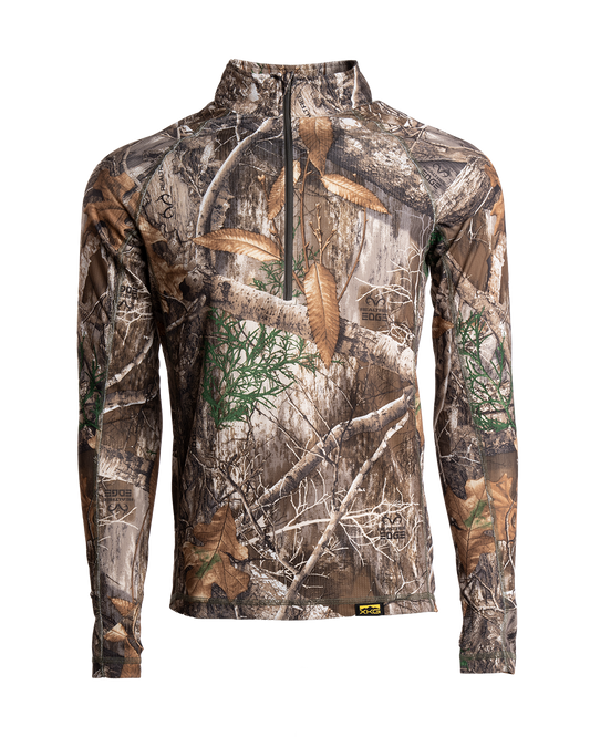 Realtree King's Camo XKG Elevation 1/4 zip Realtree Shirt - Realtree EDGE