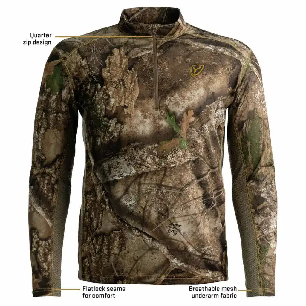 Realtree Blocker Outdoors Angatec 1/4 Zip Performance Shirt - Realtree Camo