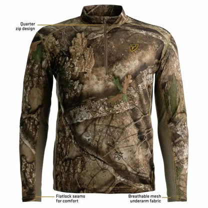 Realtree Blocker Outdoors Angatec 1/4 Zip Performance Shirt - Realtree Camo