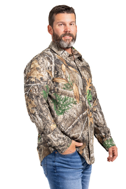 Realtree Button Down Long Sleeve Hunting Shirt - Realtree EDGE