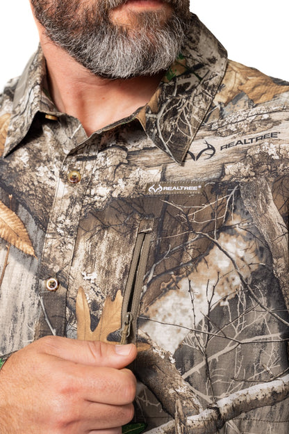 Realtree Button Down Long Sleeve Hunting Shirt - Realtree EDGE