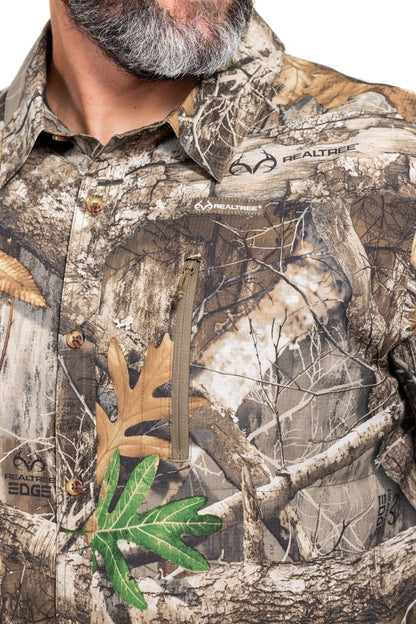 Realtree Button Down Long Sleeve Hunting Shirt - Realtree EDGE