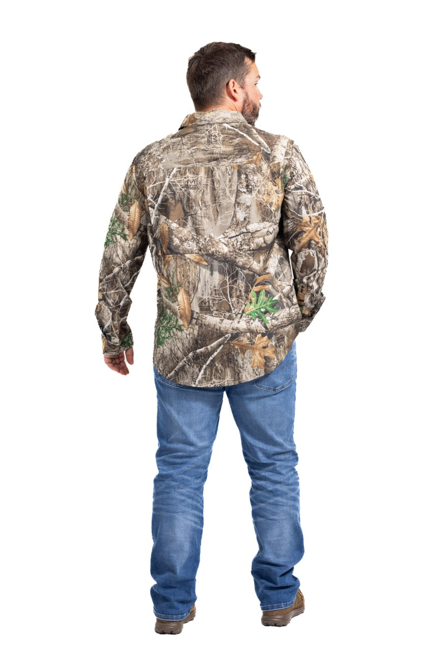 Realtree Button Down Long Sleeve Hunting Shirt - Realtree EDGE
