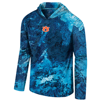 Realtree Realtree Unisex Dark Blue Roscoe Auburn Performance Hooded Sun Shirt - Realtree XTREME Colors