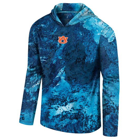 Realtree Realtree Unisex Dark Blue Roscoe Auburn Performance Hooded Sun Shirt - Realtree XTREME Colors