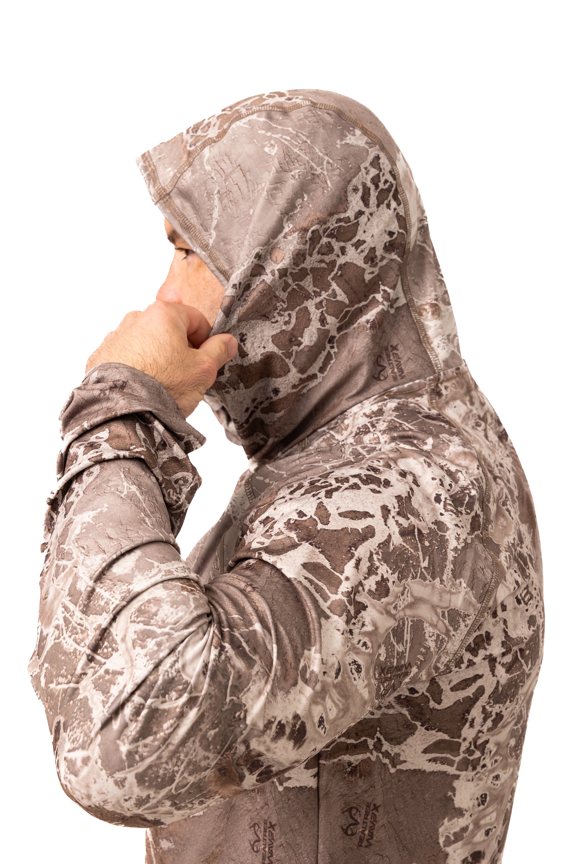 Realtree Realtree Fishing Tan Hooded Shirt - Realtree WAV3