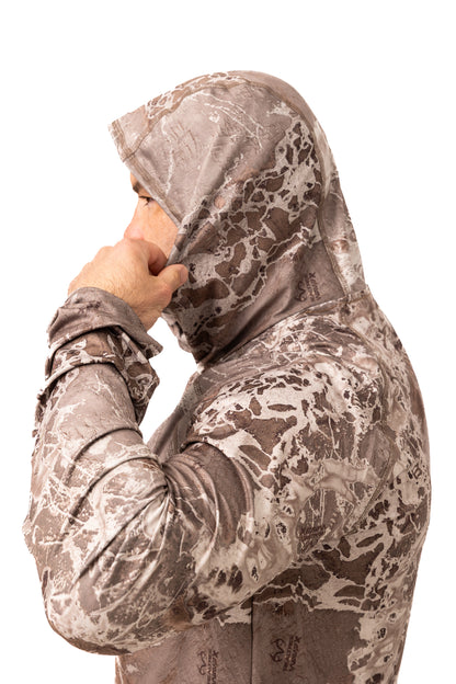 Realtree Realtree Fishing Tan Hooded Shirt - Realtree WAV3