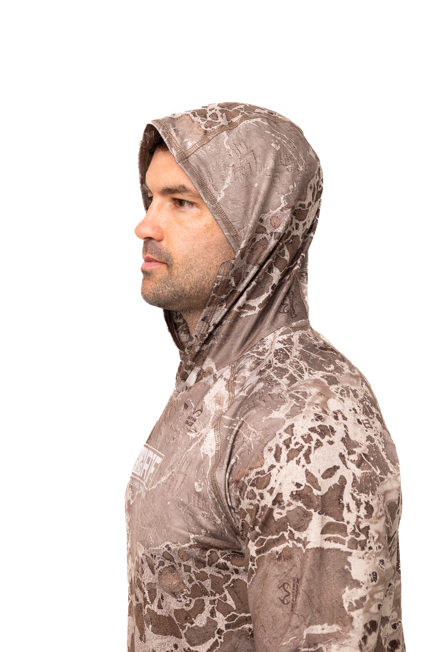 Realtree Realtree Fishing Tan Hooded Shirt - Realtree WAV3