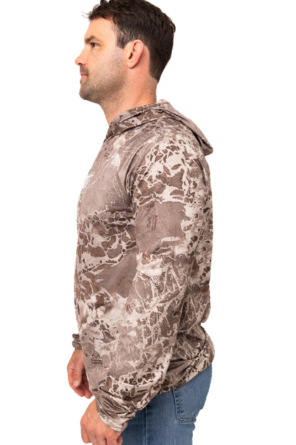 Realtree Realtree Fishing Tan Hooded Shirt - Realtree WAV3