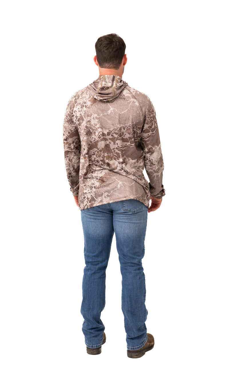 Realtree Realtree Fishing Tan Hooded Shirt - Realtree WAV3