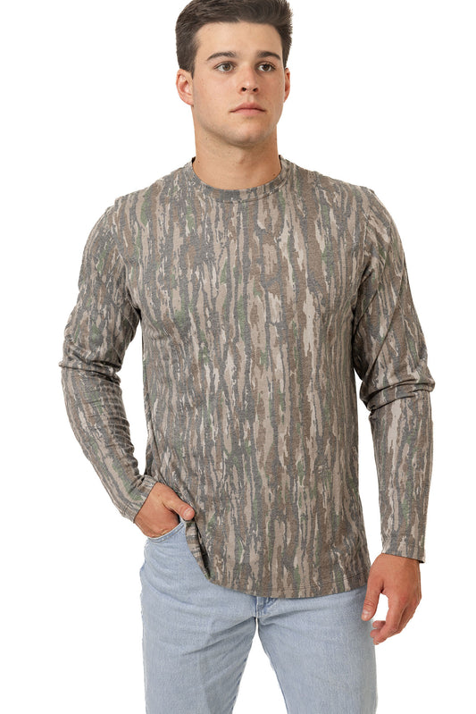 Realtree Long Sleeve Tri-Blend Faded Camo Shirt - Realtree Original