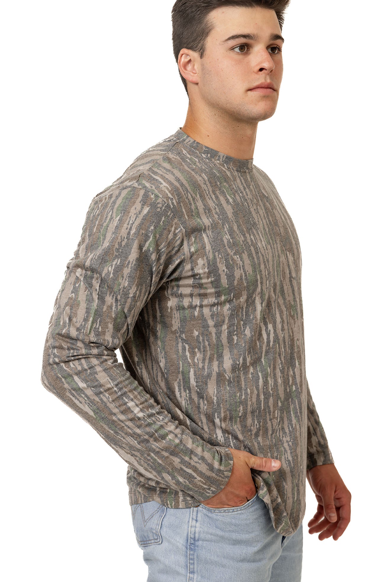 Realtree Long Sleeve Tri-Blend Faded Camo Shirt - Realtree Original