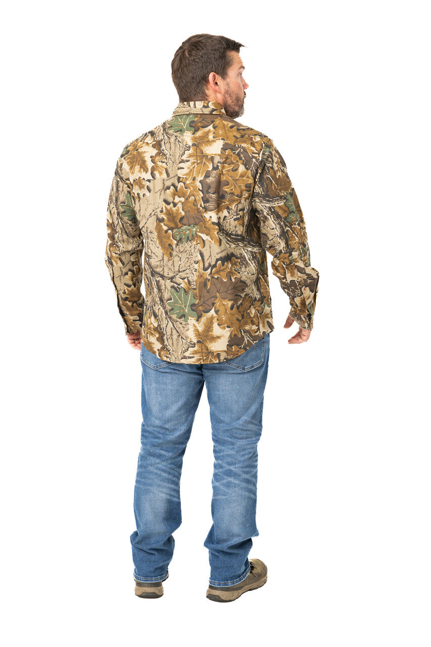 Realtree Button Down Long Sleeve Hunting Camp Shirt - Realtree Advantage Classic