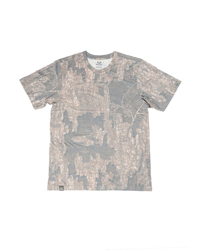 Realtree Tri Blend Short Sleeve Faded Camo Shirt - Realtree Timber