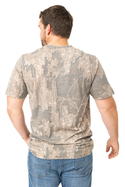 Realtree Tri Blend Short Sleeve Faded Camo Shirt - Realtree Timber