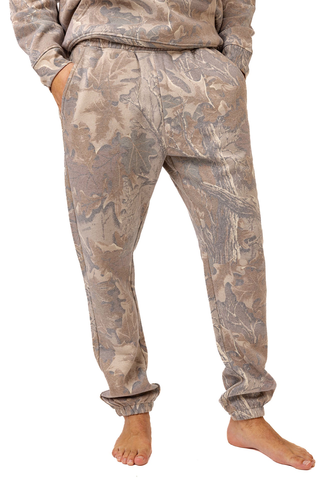 Realtree Unisex Faded Poly Cotton Camo Sweatpants - Realtree Advantage Classic