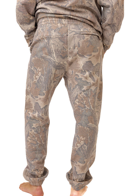 Realtree Unisex Faded Poly Cotton Camo Sweatpants - Realtree Advantage Classic