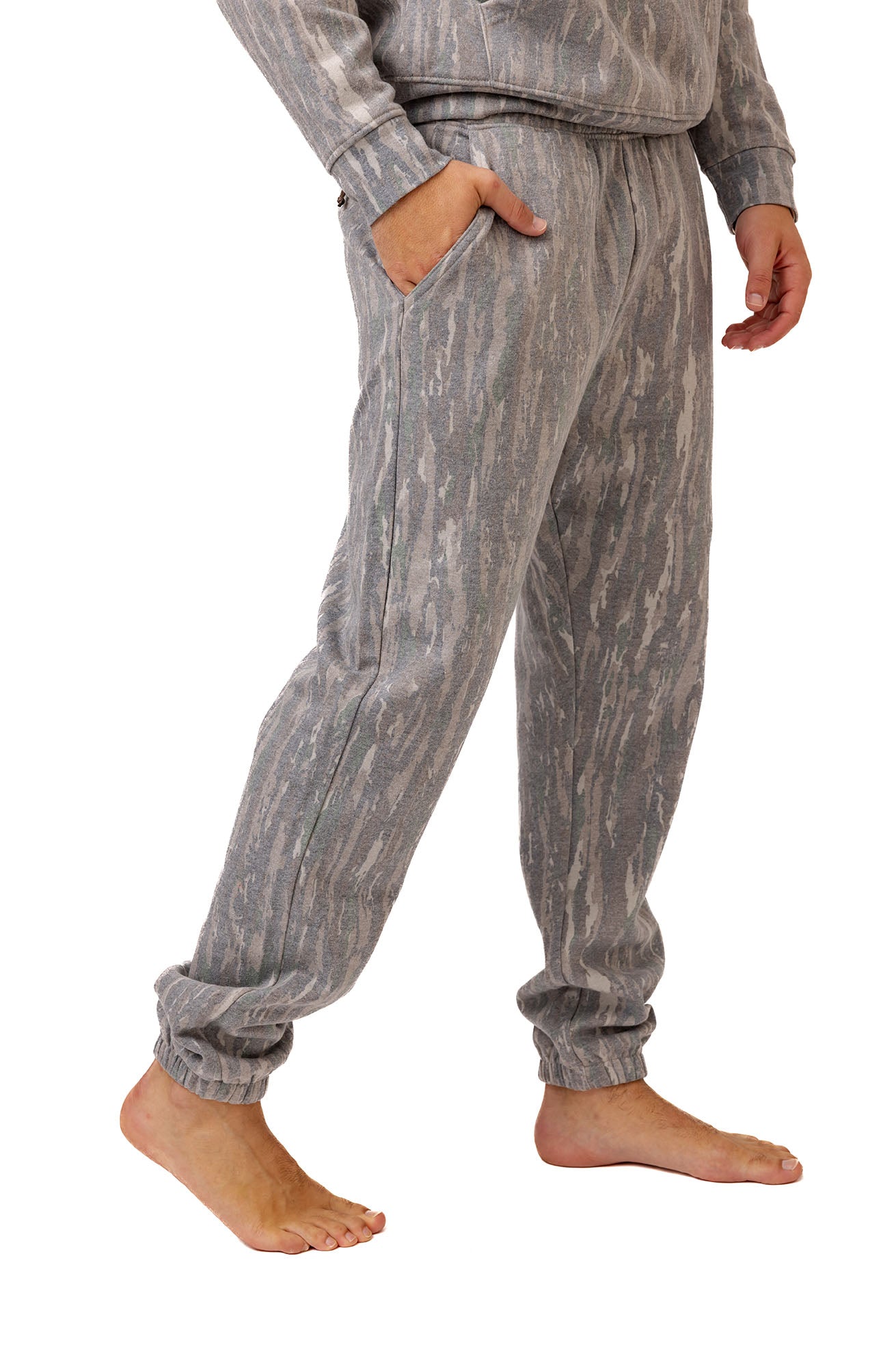 Realtree Unisex Faded Poly Cotton Camo Sweatpants - Realtree Original