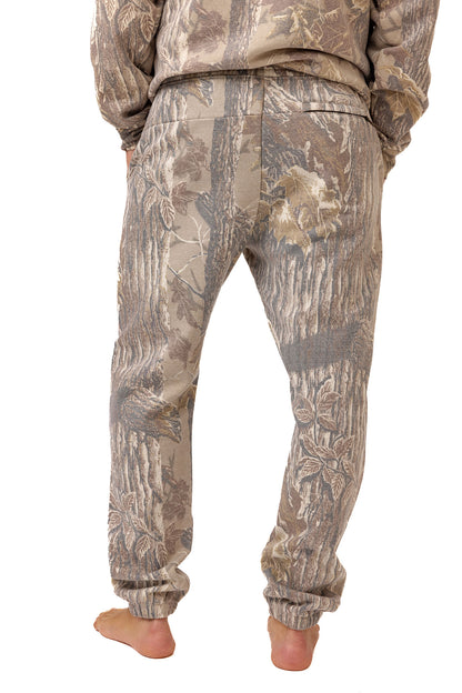 Realtree Unisex Faded Poly Cotton Camo Sweatpants - Realtree Xtra Grey