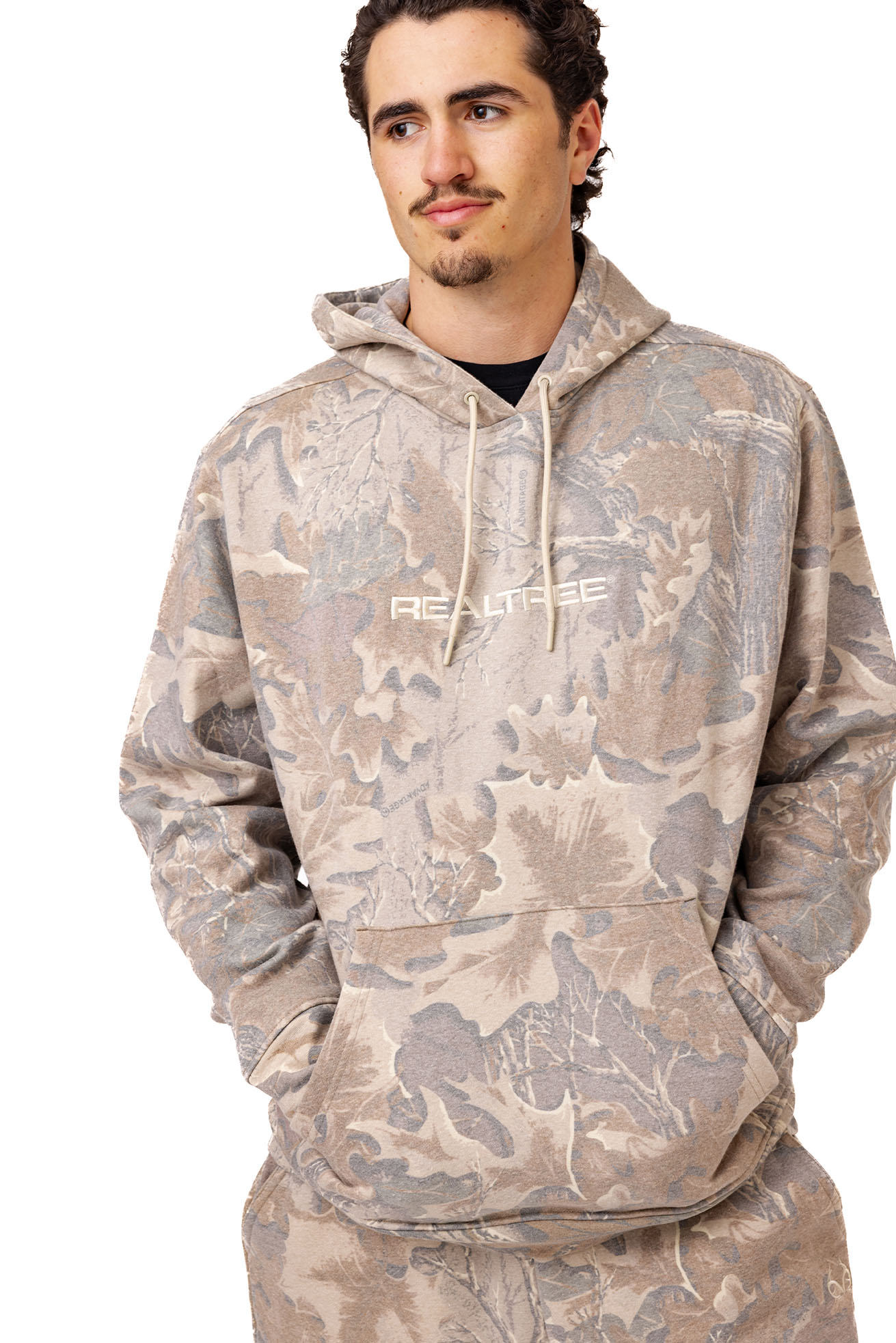 Realtree Unisex Faded Camo Poly Cotton Hoodie - Realtree Advantage Classic