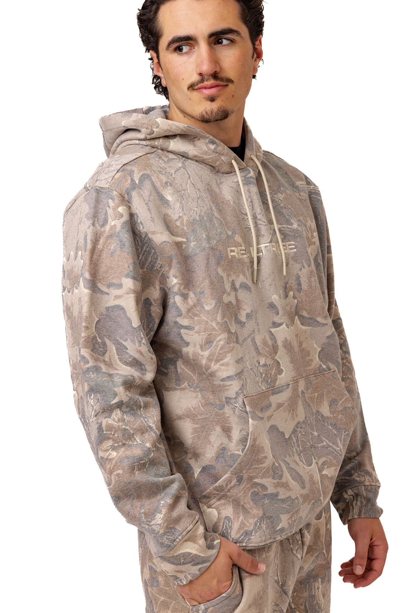 Realtree Unisex Faded Camo Poly Cotton Hoodie - Realtree Advantage Classic