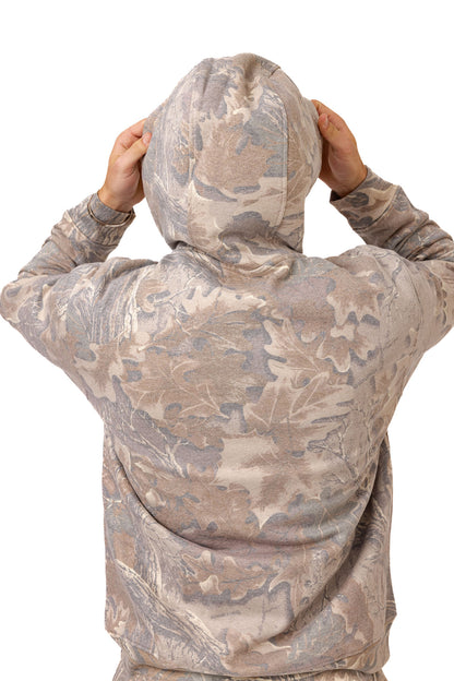 Realtree Unisex Faded Camo Poly Cotton Hoodie - Realtree Advantage Classic