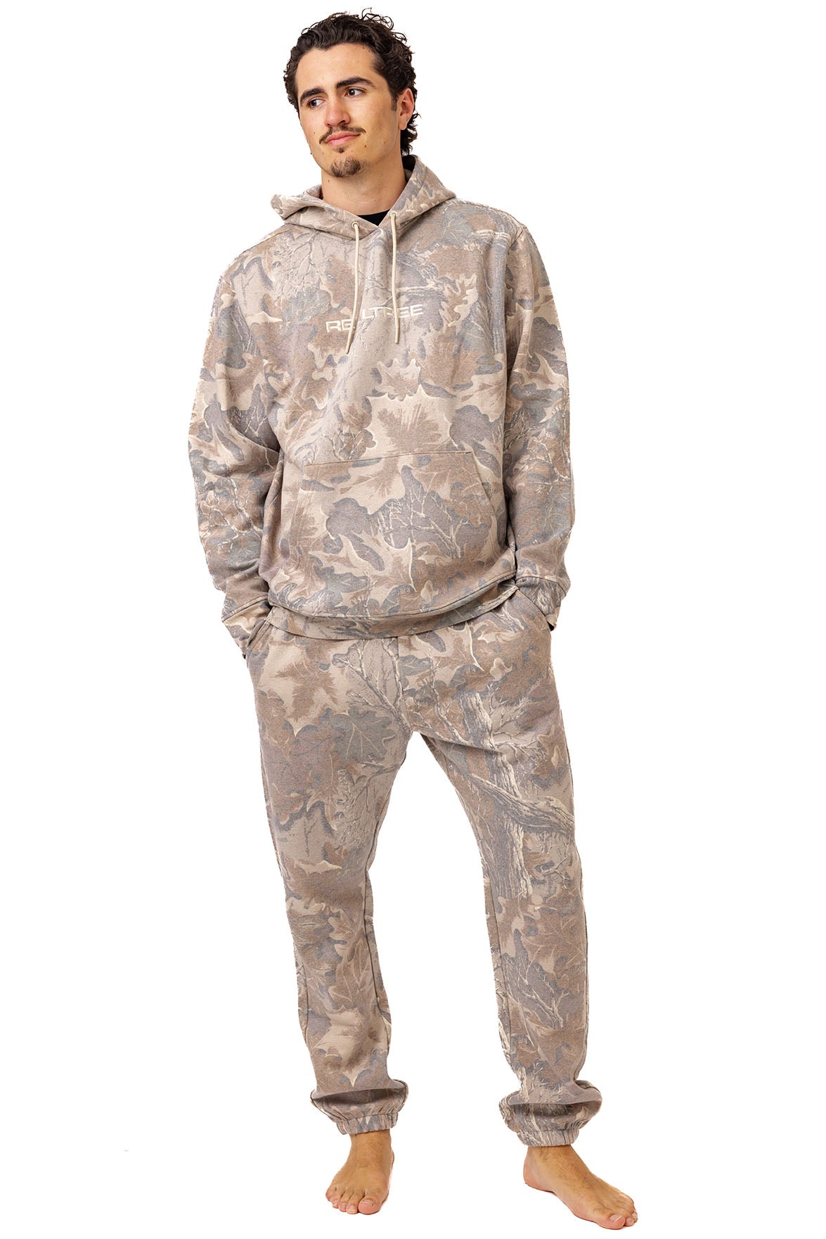 Realtree Unisex Faded Camo Poly Cotton Hoodie - Realtree Advantage Classic