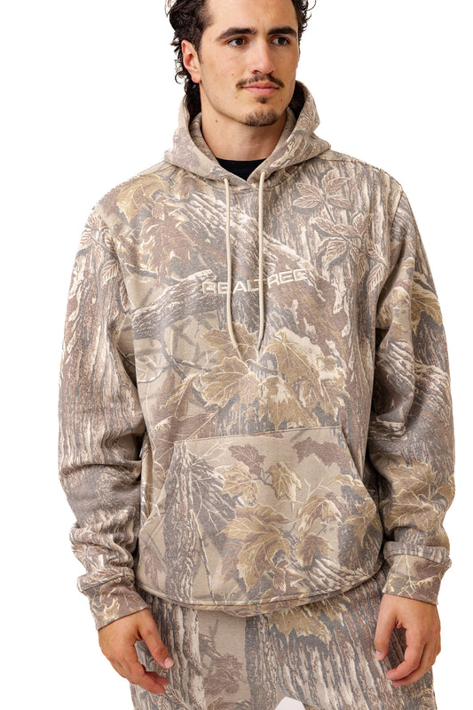 Realtree Unisex Faded Camo Poly Cotton Hoodie - Realtree Xtra Grey