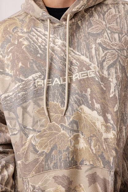Realtree Unisex Faded Camo Poly Cotton Hoodie - Realtree Xtra Grey