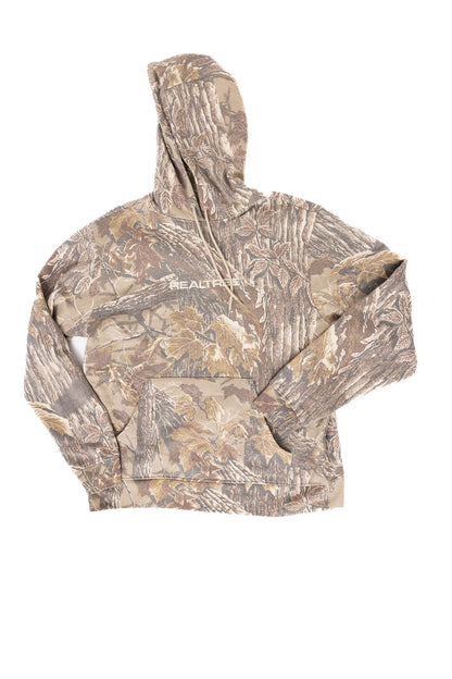 Realtree Unisex Faded Camo Poly Cotton Hoodie - Realtree Xtra Grey