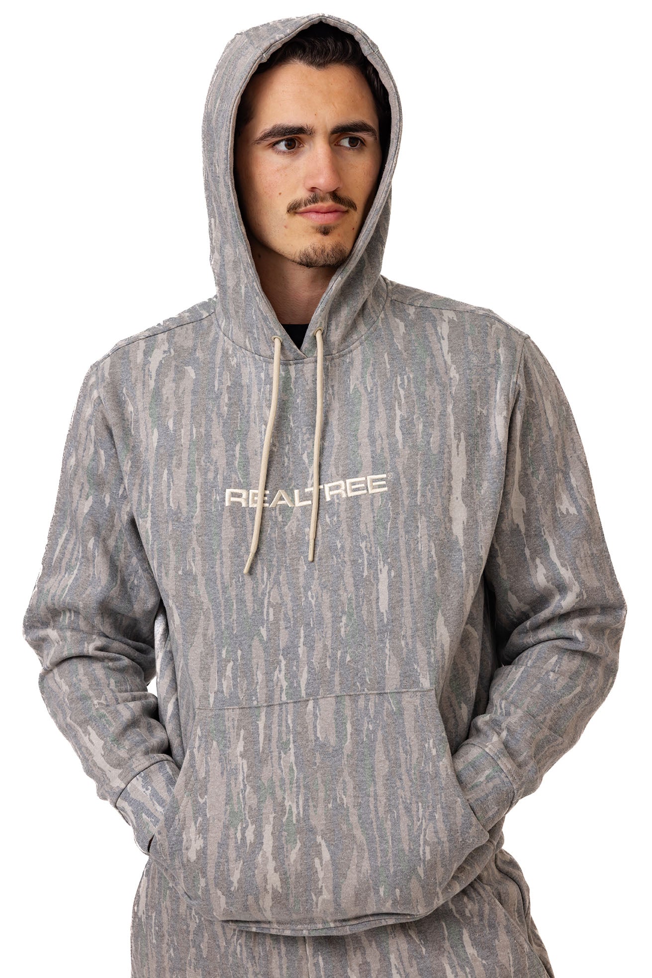 Realtree Unisex Faded Camo Poly Cotton Hoodie - Realtree Original