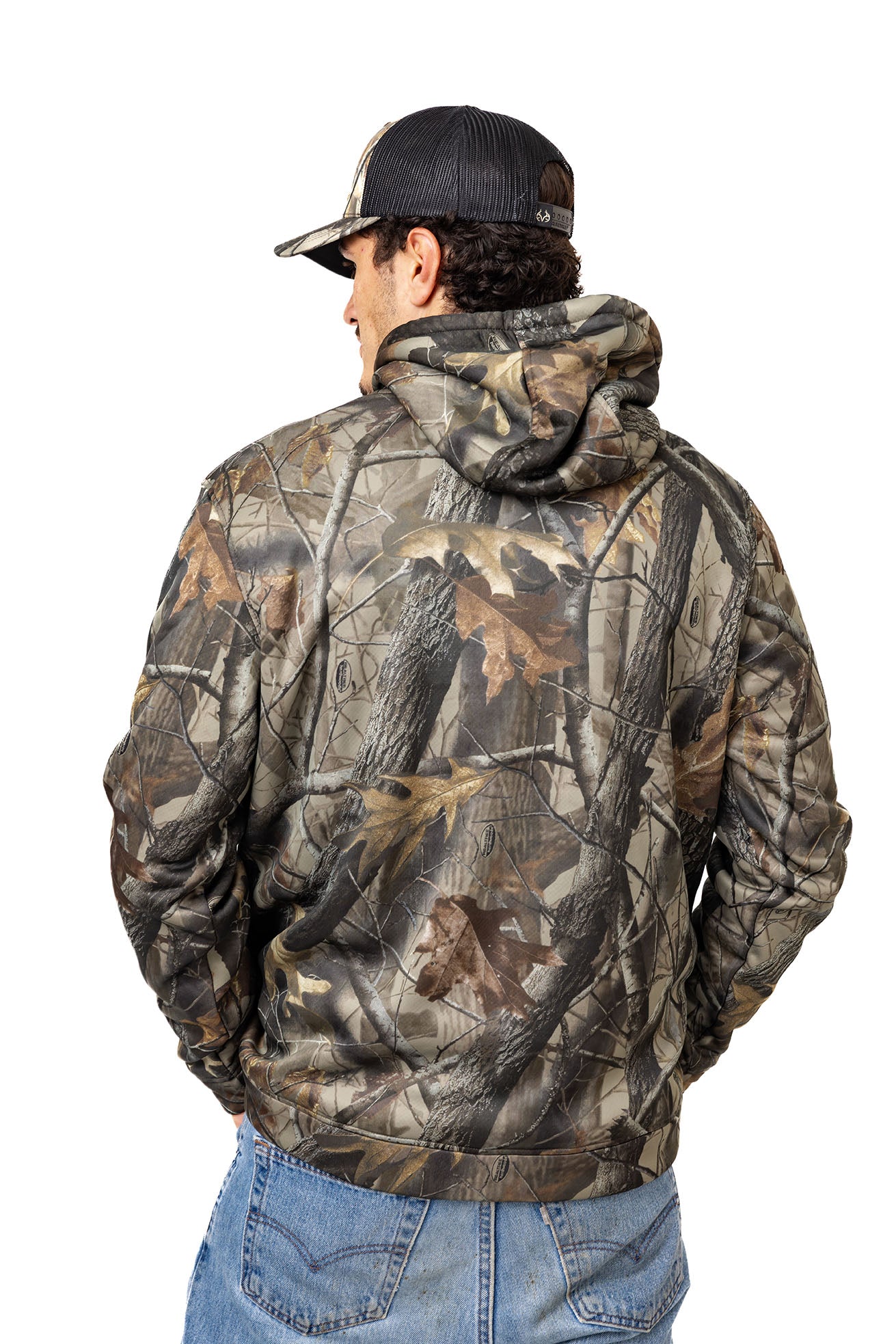 Realtree High Pile Camo Hoodie - Realtree Hardwoods
