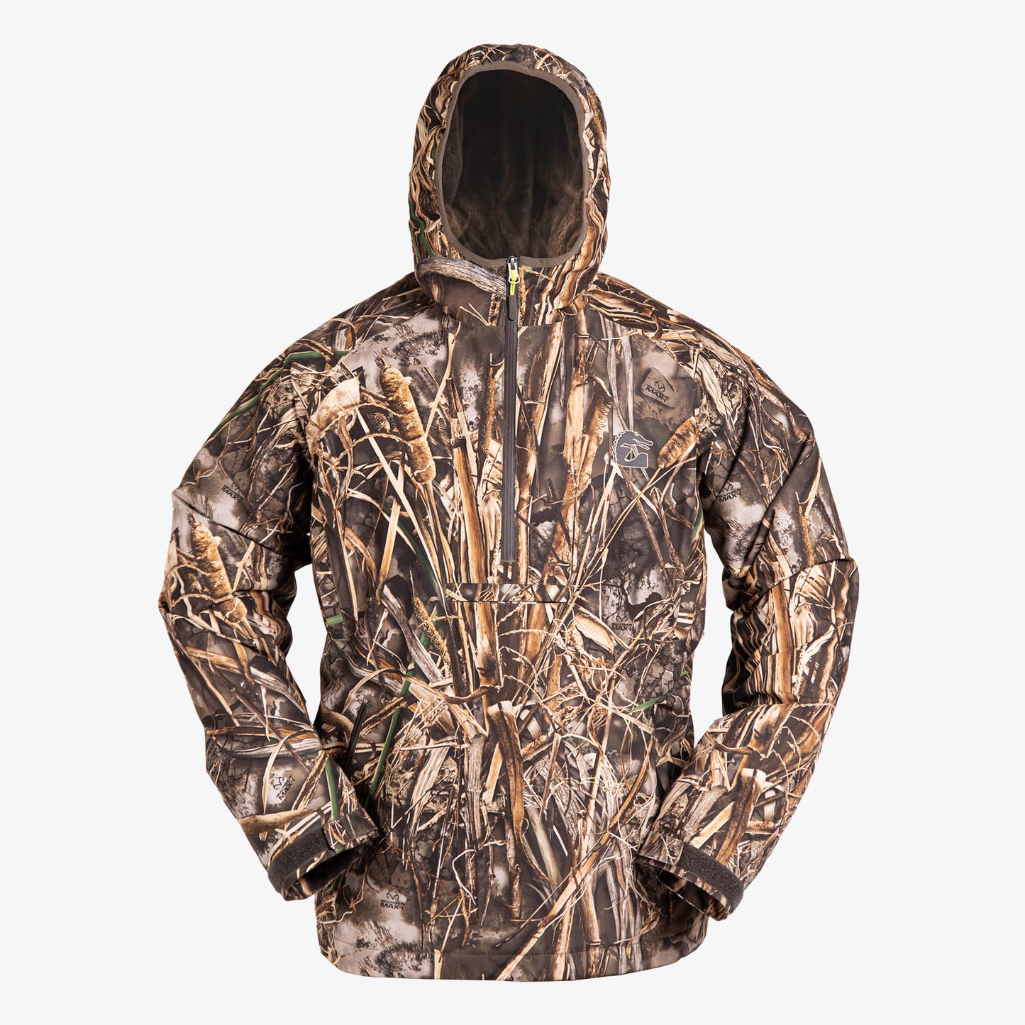 Realtree Gator Waders Waterproof 1/2 Zip Camo Bog Hoodie - Realtree MAX-7