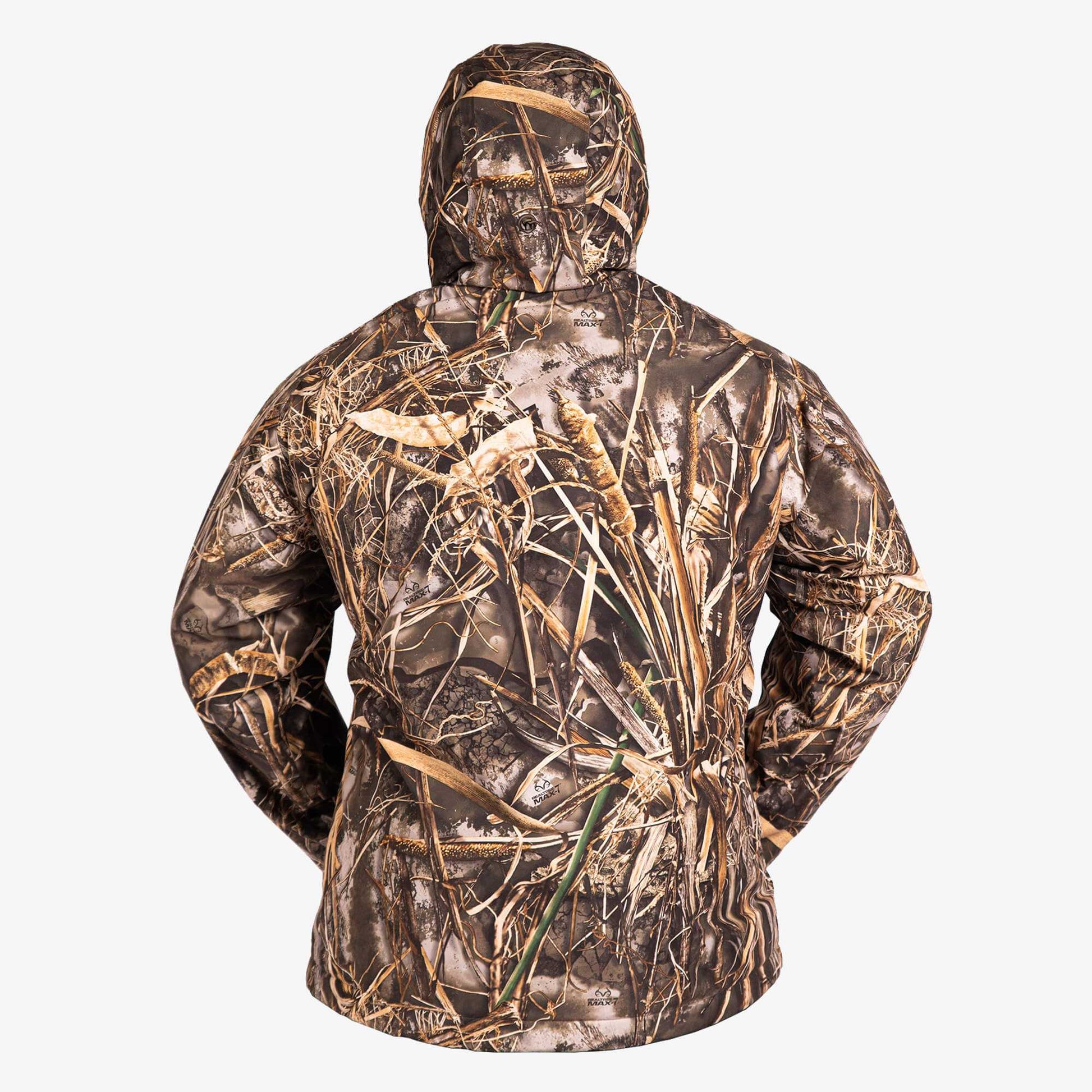 Realtree Gator Waders Waterproof 1/2 Zip Camo Bog Hoodie - Realtree MAX-7