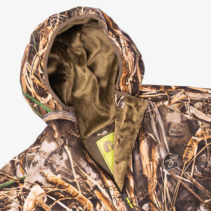 Realtree Gator Waders Waterproof 1/2 Zip Camo Bog Hoodie - Realtree MAX-7