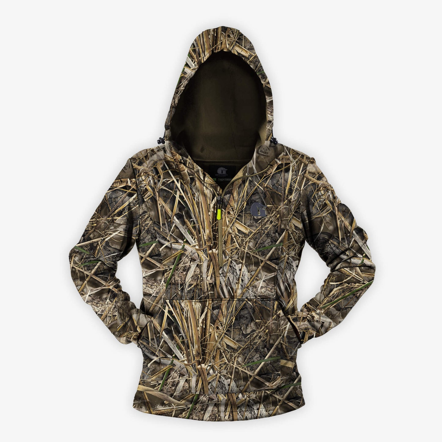Realtree Gator Waders - Catahoula 1/2 Zip Camo Hoodie - Realtree MAX-7